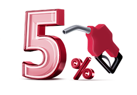 Кешбэк 5% на АЗС